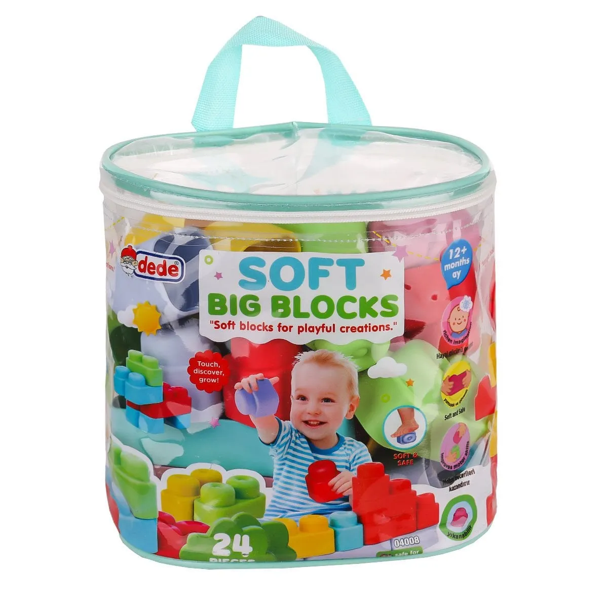 Yumuşak Big Bloklar Çanta 24 Parça -Fentoys