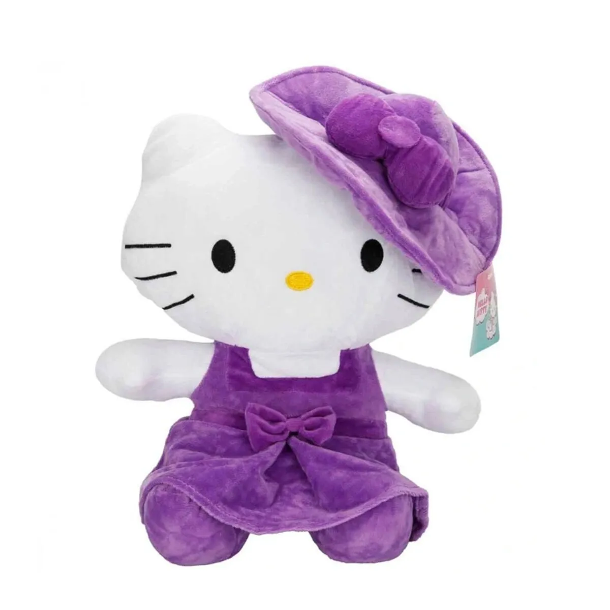 Hello Kitty Elbiseli Şapkalı Peluş Mor 36 Cm