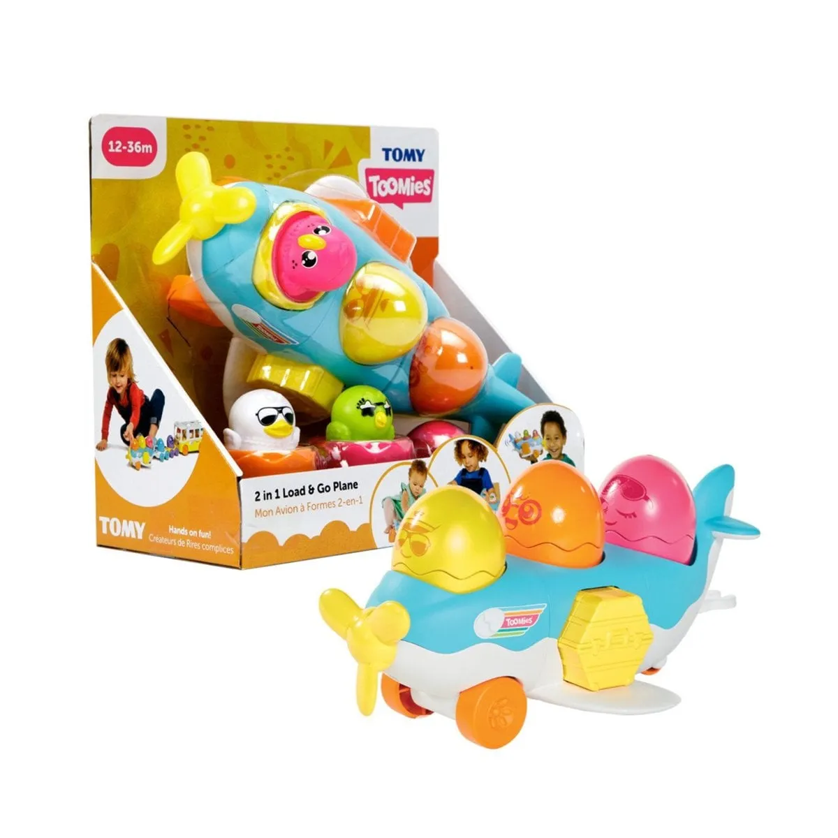 Tomy - 2si1 arada Uçak ve Saklambaçlı Yumurtalar 12-36 ay