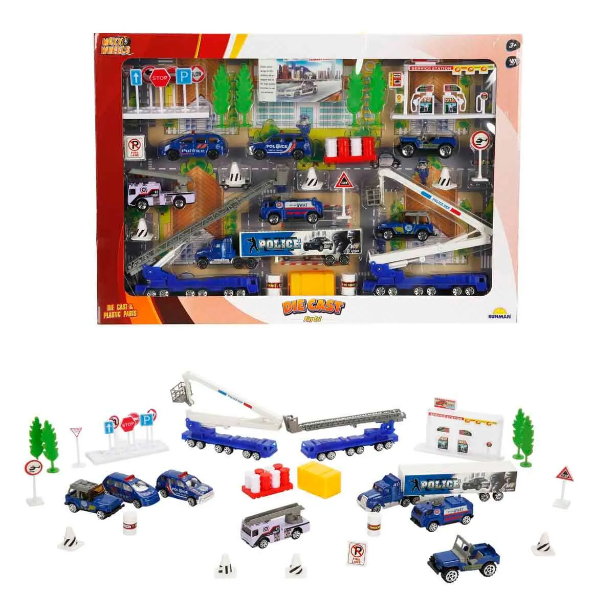 SUN-YFN-MXX-DC OYUN SET İTAFİYE POLİS HAVALİMANI 40 PRÇ BYK 3A — görsel 3