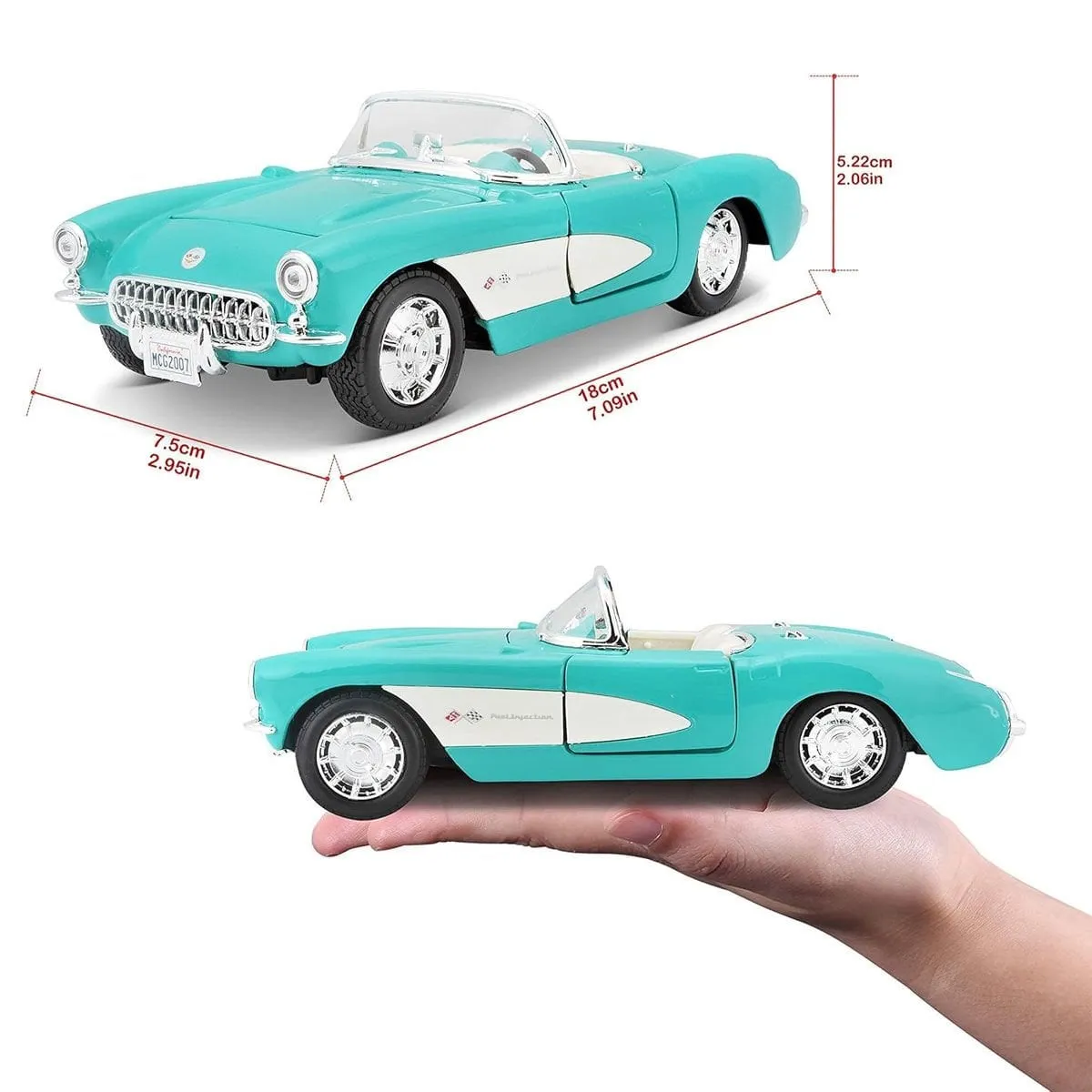 MAY 31275 1957 Chevrolet Corvette 1:24 -Necotoys — görsel 4