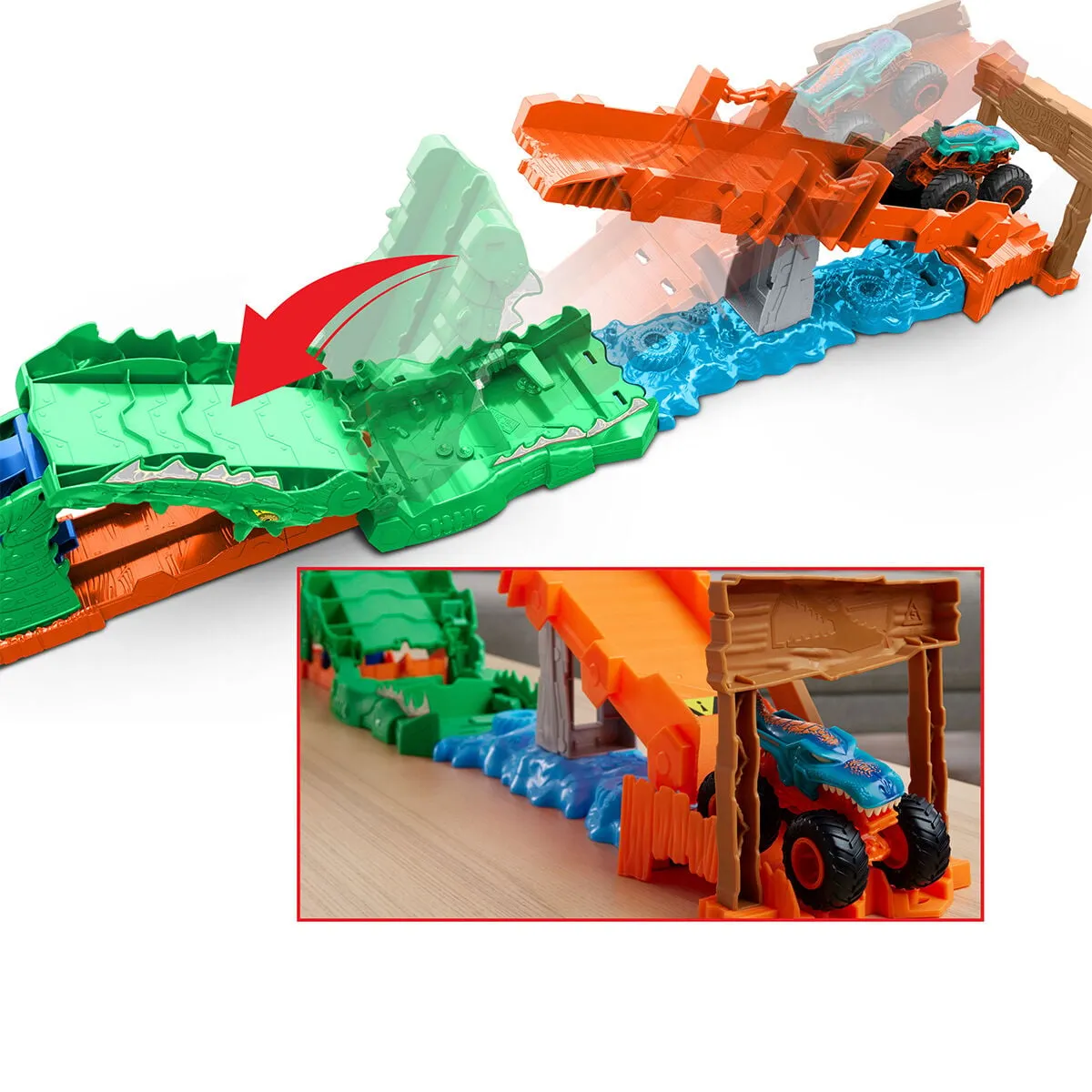 Hot Wheels Monster Trucks Mega-Wrex Timsah Devir Oyun Seti — görsel 4