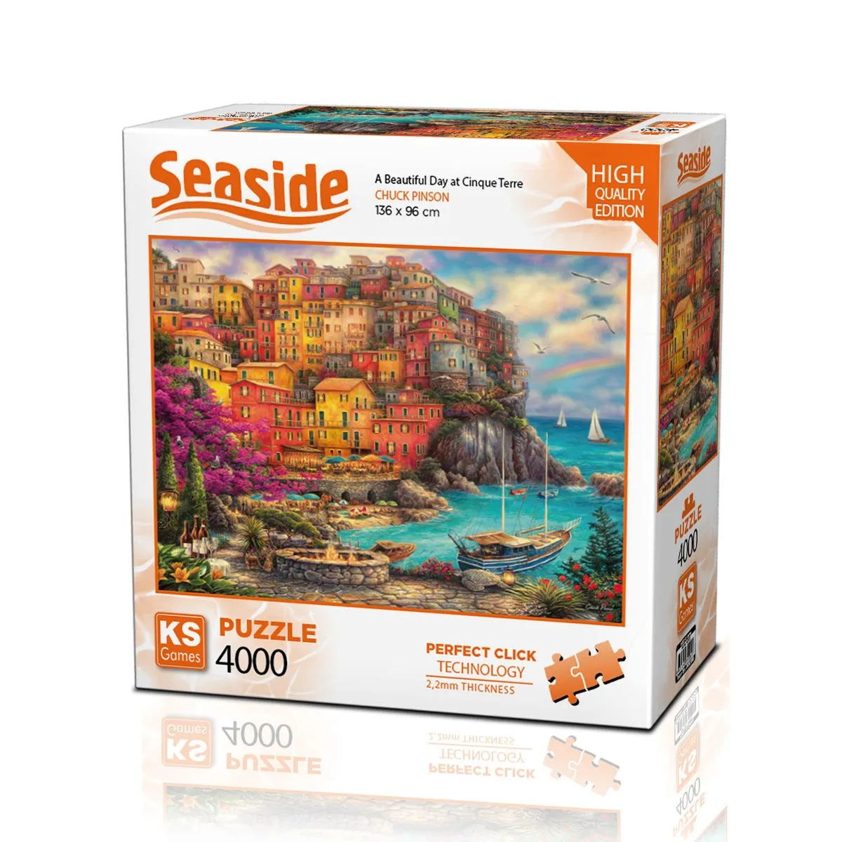 A Beautiful Day at Cinque Terre 4000 Parça Puzzle
