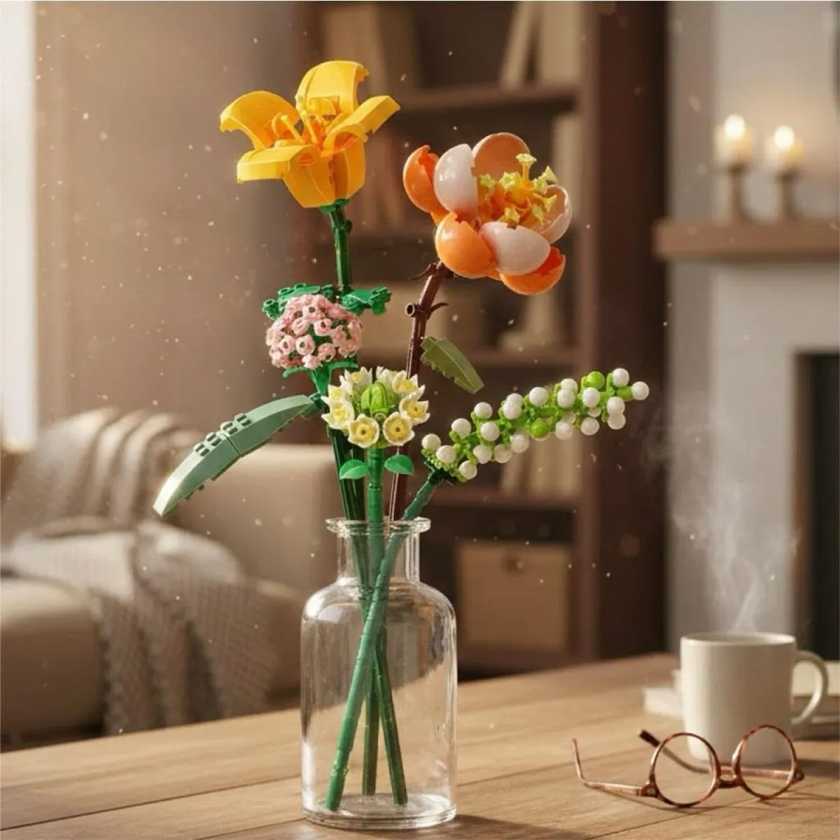 LOZ Eternal Flowers Serisi - ''Güneşli ve Enerjik Turuncu'' 456 Parça Yapım Seti — görsel 3